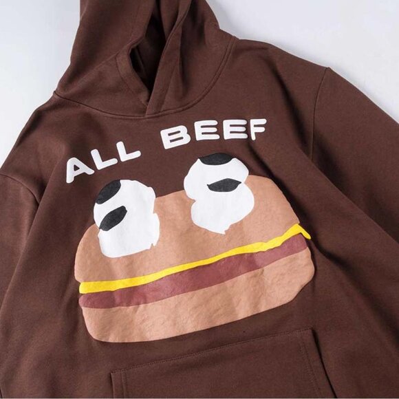 CPFM.XYZ 3d Hamburger Hoodie Brown - Picture 4 of 8